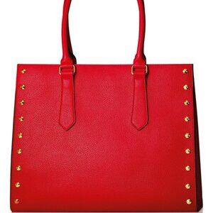 Elizabeth Arden Red  Tote Gold Studs Weekender Shopping Travel
